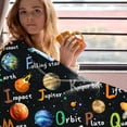 thumbnail image 5 of Yibo Space Alphabet Gift for Girls Boys Kids Space Lovers Super Soft Flannel Blanket for Sofa Couch Camping Travel Plush Warm Home Decor for All Seasons,for Kids/Baby, 5 of 7
