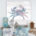 thumbnail image 2 of Designart 'Pink Crab Ocean Life' Nautical & Coastal Canvas Artwork, 2 of 3