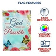 thumbnail image 5 of America Forever With God all Things are Possible Garden Flag 12.5 x 18 inch Christian Faith Religious Inspirational Quote Spring Summer Peony Double Sided Yard Outdoor Decorative Bible Verse Flag, 5 of 5