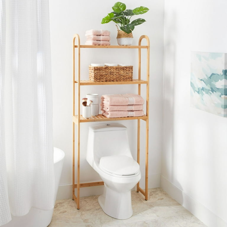 Bamboo Over-The-Toilet Storage Cabinet 3-Tier Freestanding Bathroom Space  Saver 6473514464790