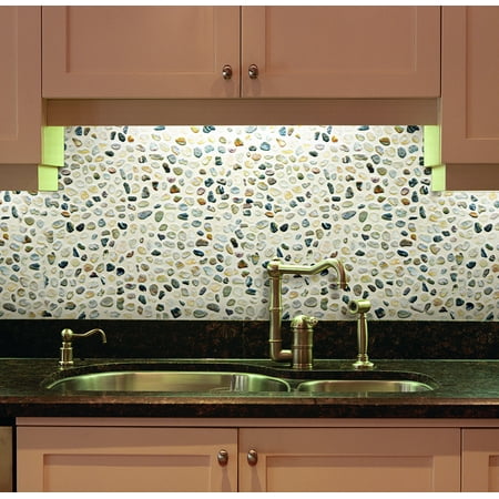 - Autumn Mosaic 12 in. x 12 in. Natural Pebble Stone Floor and Wall Tile (10 sq. ft. / case)