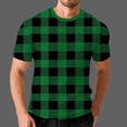 thumbnail image 4 of ZUKMRJPC Men's Short Sleeve T-Shirt Crewneck Classic Vintage Plaid Basic Tees Slim Fit Casual Lightweight Waffle Knit Textured Tops, 4 of 5