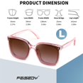 thumbnail image 4 of Gafas de Sol FEISEDY para Mujer/Hombre Polarizadas Vintage Cuadradas Sobredimensionadas, 4 of 9