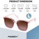 thumbnail image 4 of Gafas de Sol FEISEDY para Mujer/Hombre Polarizadas Vintage Cuadradas Sobredimensionadas, 4 of 9