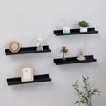 thumbnail image 3 of Estantes de Pared Casafoyer Negro 4 pzas 40x9x3 cm MDF, 3 of 5