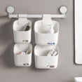 thumbnail image 2 of Bathroom Storage Basket High Capacity Hanging Space-saving Tandem Suspension Storage Basket for Kitchen, 2 of 8