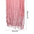 thumbnail image 2 of Uxcell 10Ft Cheesecloth Table Runner 35 x 118 Inch Rustic Gauze Tablecloth, Dusty Pink, 2 of 6