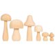 thumbnail image 2 of 5pcs Unfinished Mushroom Ornaments Kids DIY Mushrooms Wooden Mushrooms, 2 of 3