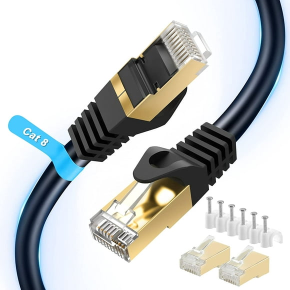 Cat 8 Ethernet Cable 25 ft,Ablian 26AWG Latest 40Gbps 2000Mhz SFTP Patch Cord,Heavy Duty High Speed Cat8 LAN Network