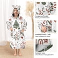 thumbnail image 3 of FORMRS Wearable Blanket Hoodie with Sleeves for Kids Cozy Flannel Sweatshirt, White Nordic Christmas House, 3 of 7