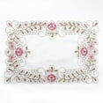 thumbnail image 3 of MYG 12x18in Table Runner Embroidered Floral Lace Fabric Translucent Gauze Table Cloth 4#, 3 of 9