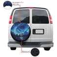thumbnail image 4 of KAKALAD Wolf Howling Galaxy Pattern Spare Tire Cover Universal Vehicle Accessories Buckle Car Tools 15”in, 4 of 6