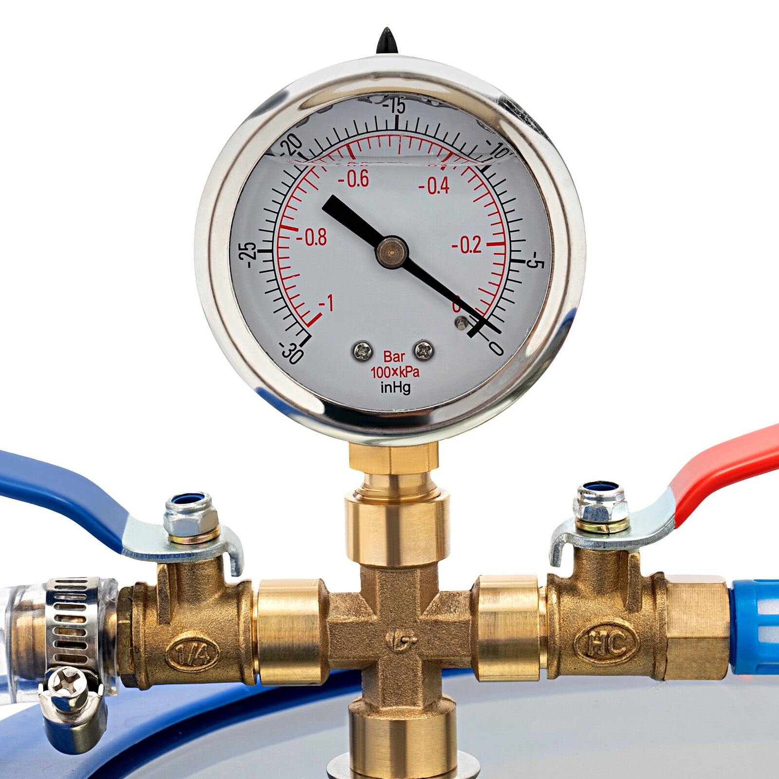 3-Gallon Vacuum Chamber w/ Lid Degassing Chamber Blue Cylinder for Stabilizing Wood Epoxies