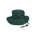thumbnail image 1 of BRUSHED TWILL AUSSIE HAT WITH SIDE SNAPS AND CHIN CORD, Dark Green  Large, 1 of 1
