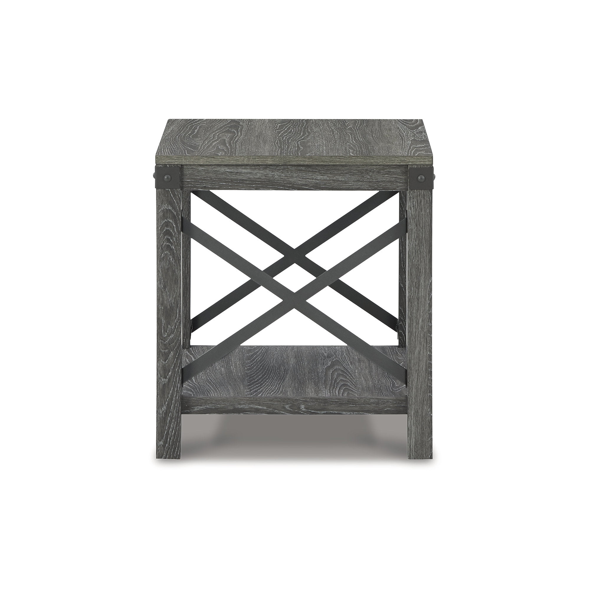 Signature Design by Ashley Grayish Brown Freedan Casual End Table with Shelf