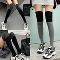 thumbnail image 5 of Womens Thin Tube Socks Thigh High Tights Over Knee Socks Casual Knee High Stockings Thigh Highs, 5 of 5