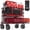 Red, variant on 400L Large Capacity Folding Double Decker Wagon with Brakes, 50" Extra Long Extender Cart, 500lbs Heavy Duty Collapsible Wagons, All-Terrain Big Wheels for Camping, Sports, Shopping. Blue