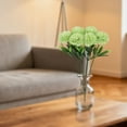 thumbnail image 6 of Artificial Ball Chrysanthemum,Artificial Flowers,6 Stems Faux Flowers with Bendable Stems for Valentine's Day and New Year Decorations DIY Wedding Centerpiece Fall Decor(Green), 6 of 6