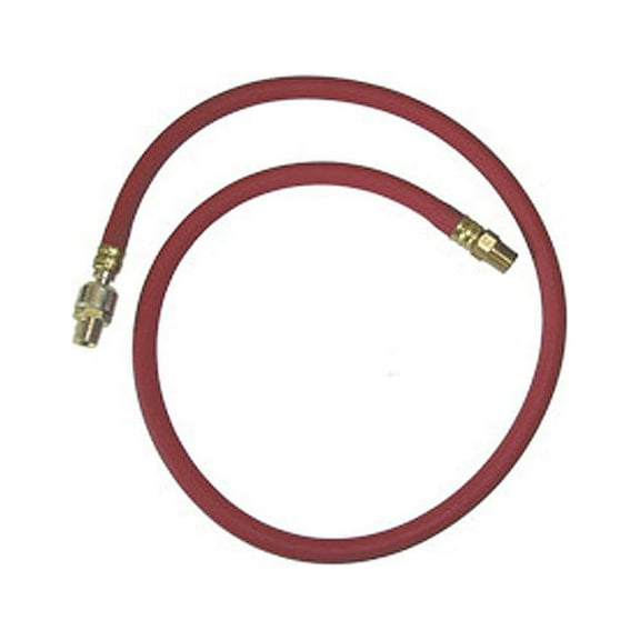 Interstate Pneumatics HA44-03EBS Red Rubber Hose 1/4 Inch x 3 feet 300 PSI 4:1 Safety Factor