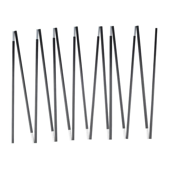 Barra de carpa para exteriores BRILLIANCE4U, 7,6 m, aluminio negro, 13 mm de diámetro exterior