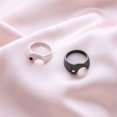 thumbnail image 2 of Anillos de acero inoxidable negro plata a juego Yin Yang Tai Chi para hombres mujeres/mejor amigo/novia/novio, 2 of 5