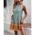 thumbnail image 1 of Halter High Neck Dresses Sleeveless Boho Dress Boho Print Dress Flowy Large Hem Dress Print Tiered Dress Halter Neck Dresses Sleeveless Boho Tiered Print Flowy Large Hem Casual ANGGREK Otros, 1 of 6