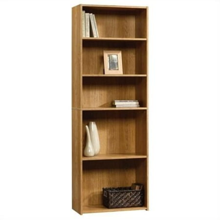 Sauder Beginnings 5 Shelf Bookcase, Highland Oak Finish