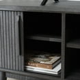 thumbnail image 3 of SAFAVIEH Aphra 2 Door 2 Shelf Media Stand, Distressed Black (59 in. W x 15.4 in. D x 21.9 in. H), 3 of 16