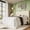 Cream White, variant on Einfach Queen Bed Frame, Upholstered Platform Bed with Wingback Headboard, No Box Spring Required, Black