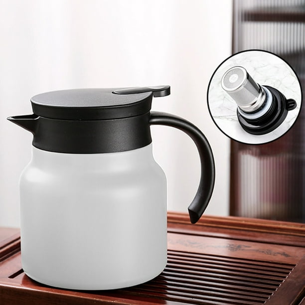 weigeren Toestand fluweel Thermal Insulation Teapot Coffee Thermos Jug with Tea Filter 304 Stainless  Steel Rustproof for Coffee,Tea,Milk Beverage - Walmart.com