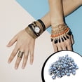 thumbnail image 1 of 100 Pcs Perles Rondes Plates avec Trous Brillants DIY Trous Entretoises Polies Perles Entretoises Colorées Ensemble de Fournitures de Bijoux Fait Main pour Collier Type2, 1 of 7