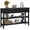 2 Tiers Black, variant on HUANG Painted Wood Console Table, Narrow Long Fluted Entryway Table with 3 Drawers, 2-Tier Storage, Black, for Living Room, Foyer, Hallway