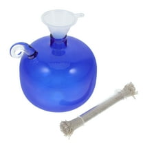 QIFULL Home Lighting Aroma Candle Empty Jar Liquid Oil Lamp Clear Borosilicate Glass 1Pack