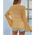 thumbnail image 4 of Suéter De Punto Para Mujer, Encantador Cuello En V De Manga Larga De Punto Con Cordón Transpirable Ahuecado Para La Oficina Para Citas ANGGREK Otros, 4 of 8