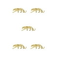 thumbnail image 1 of Transemion Résine Forme Animale Sculpture Brillant Décoratif Décoration Ornement Or 5Set, 1 of 6