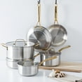 thumbnail image 3 of Martha Stewart Everyday Midvale 10-Piece Stainless Steel Cookware Set, Cooking Pots and Pans Set, 3 of 11