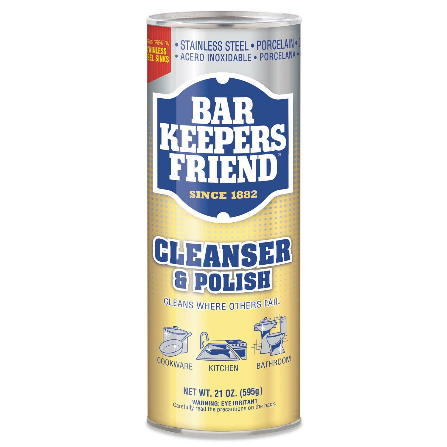 Bar Keepers Friend Powdered Cleanser And Polish, 21 Oz Can