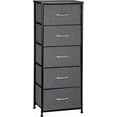 thumbnail image 1 of LLLLZASD Fabric Dresser with 5 Drawers, Vertical Dresser Storage Tower, Storage Cabinet Organizer Unit for Bedroom, Living Room, Closet, Entryway, Hallway, Nursery Room, 1 of 8