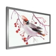thumbnail image 2 of Designart 'Waxwing Bird Sitting On A Branch' Traditional Framed Art Print, 2 of 4