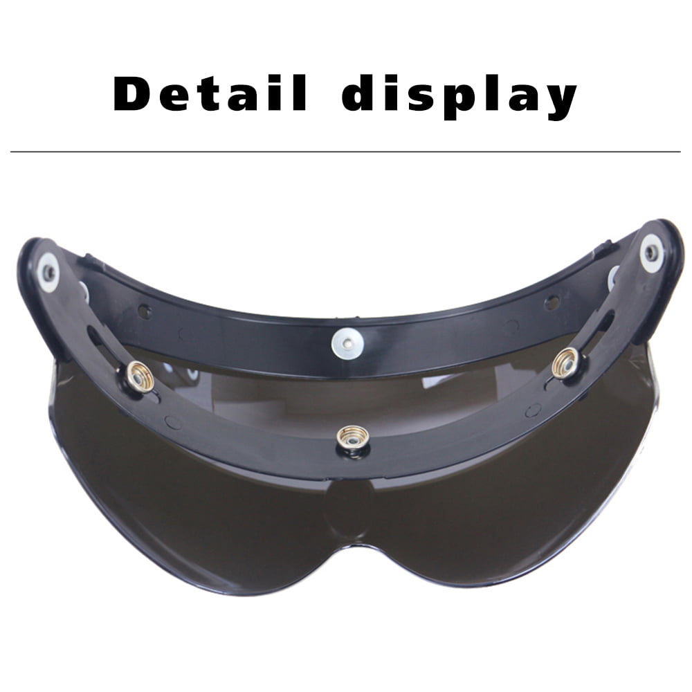 Universal Motorcycle Helmets 3-Snap Flip Up Visor Shield with Smoke Lens 