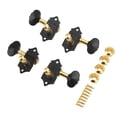 thumbnail image 2 of Left Right Guitar Tuning Knobs, Easy To Install Simple Operation Black And Gold Ukulele Tuning Pegs High Stability  For Bass, 2 of 8