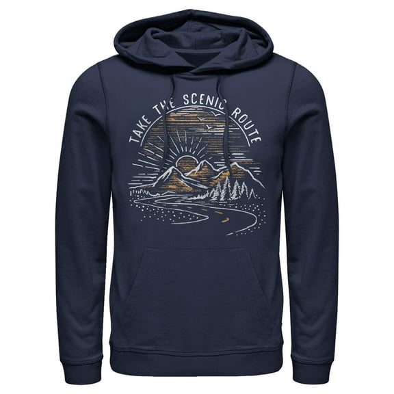 Men's Lost Gods Take the Scenic Route Road  Pull Over Hoodie