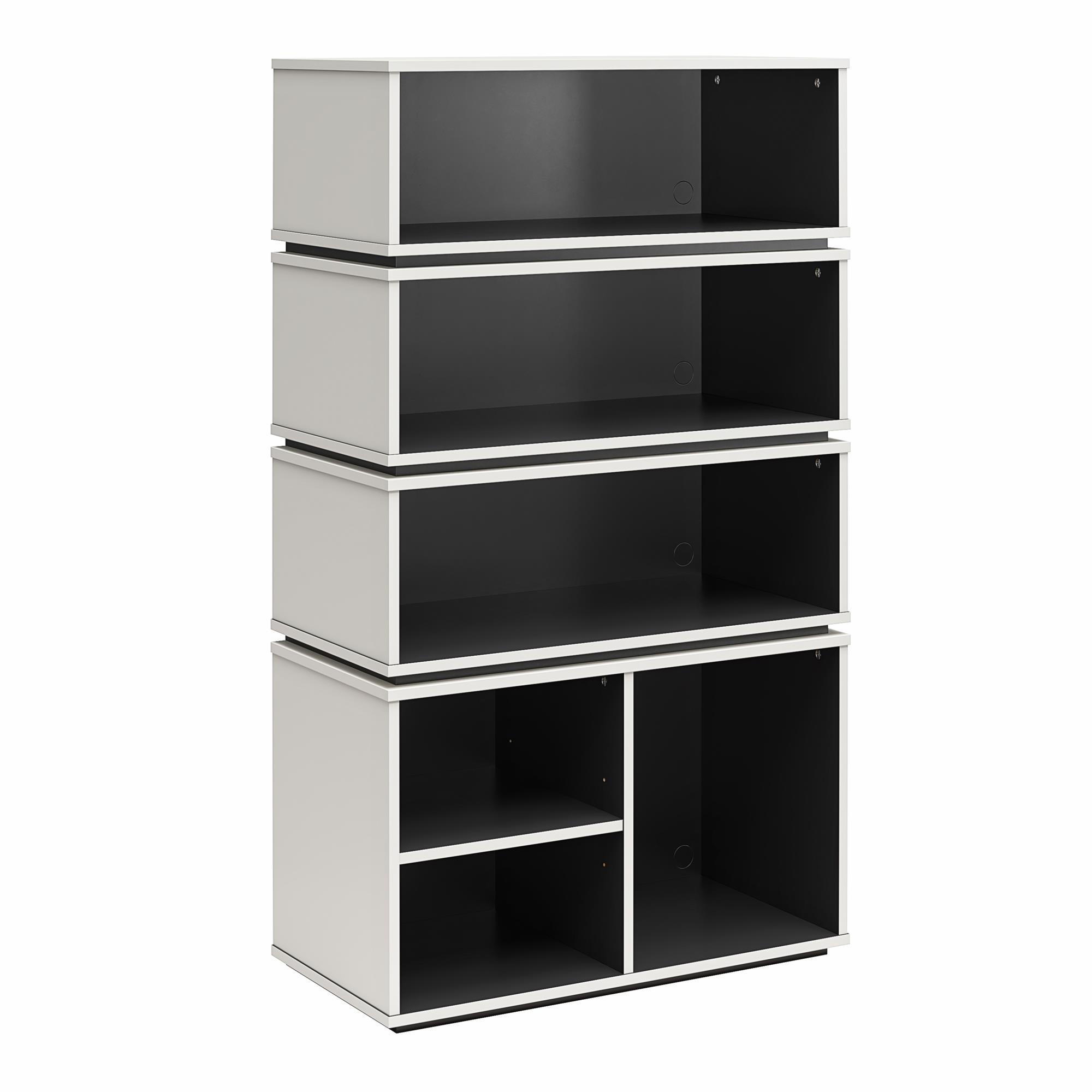 NTense Eclipse Gaming & Collectable Display Storage Bookcase, White and Charcoal - image 3 of 15