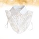 thumbnail image 4 of Cuello de blusa con cuello desmontable y escote floral para mujer, accesorio de moda de algodón con encaje falso (blanco), 4 of 7
