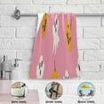 thumbnail image 4 of Cute Pumpkin Ghost Hand Towels for Bathroom, Halloween Day Pink Kitchen Towel 2 PCS Ultra Soft and Highly Absorbent Decorative Fingertip Face Bath Towels for Spa & Hotel, 28.3"x 14.4", 4 of 4
