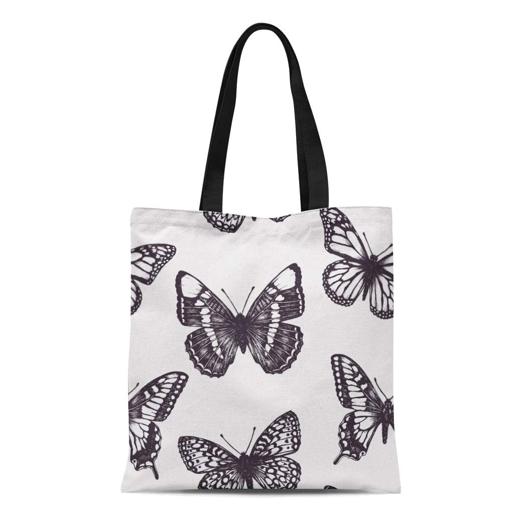 butterfly canvas tote bag