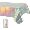 thumbnail image 4 of 2 Packaging Iridescence Plastic Tablecloth, 54 inch x108 inch Rectangular Disposable Party Table Cover, Suitable for Birthday, Graduation, Restaurant, Wedding Decoration Tablecloth, 4 of 6