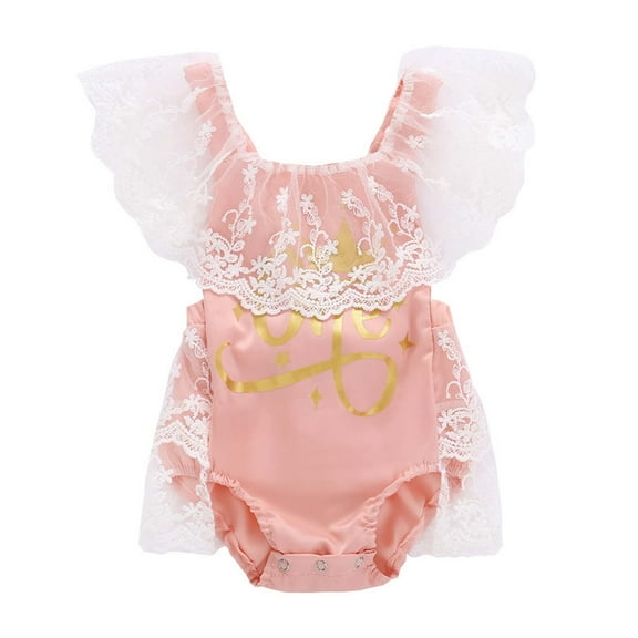 Fesfesfes Newborn Baby Bodysuit One-piece Printed Baby Bodysuit Girl Summer Style Romper Bag Fart Clothes