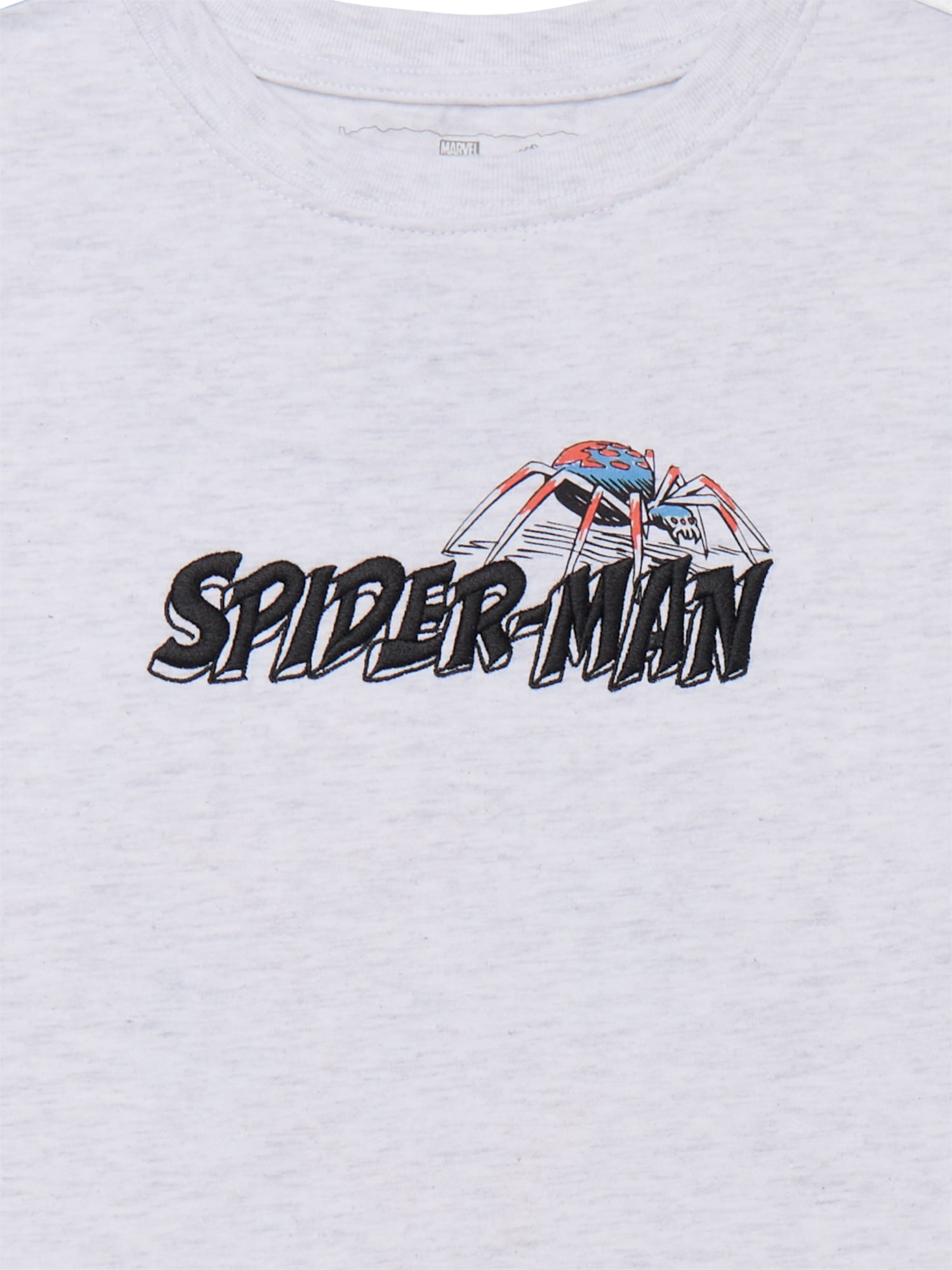 Spider-Man Boys Backwall Graphic Print Tee with Short Sleeves, Sizes 4-18