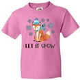 thumbnail image 3 of Inktastic Let it Snow Cute Orange Fox in Hat and Scarf Youth T-Shirt, 3 of 5